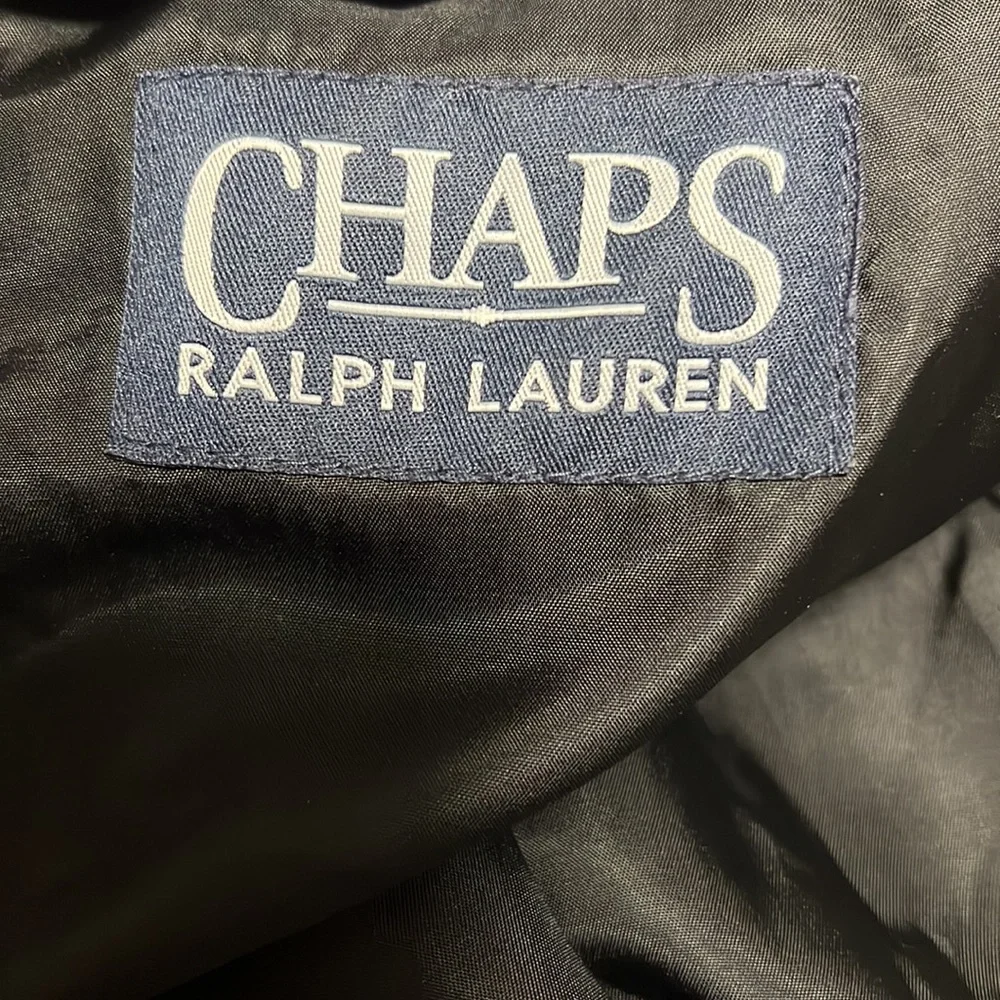 Ralph Lauren Cashmere Classic Dresscoat - CHAPS Sz 44 L Charcoal GUC - Picture 9 of 10